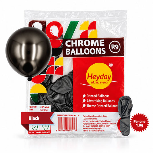 Chrome Balloons 9 Inch - 30 Nos