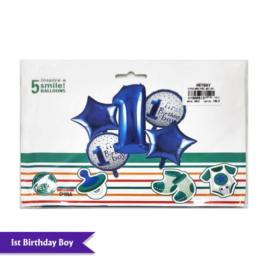 1st Happy Birthday Boy No:1- 5PCS Combo