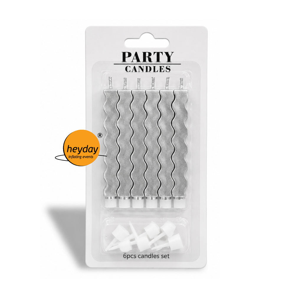 Zig Zag Pillar Metal Candle