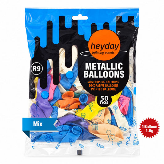 Metallic Balloons 9 Inch - 50 Nos