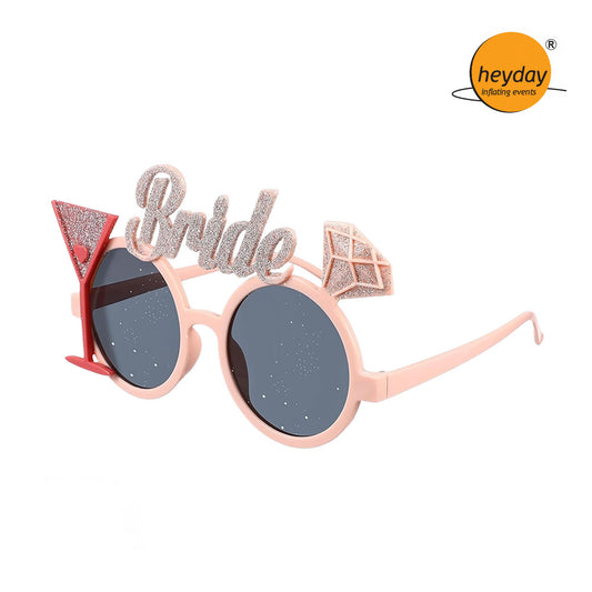 Bride goggle with wine glass