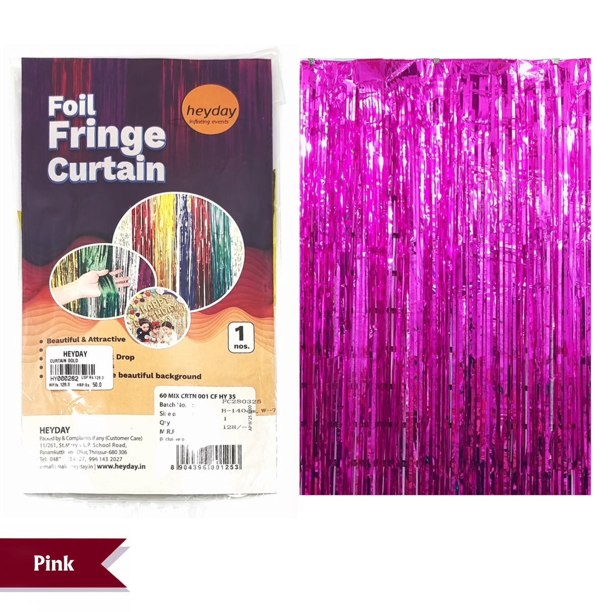 60" Foil Fringe Curtain
