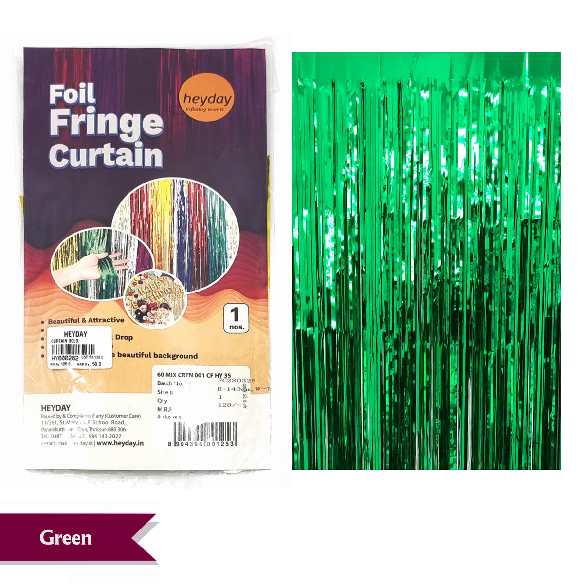60" Foil Fringe Curtain