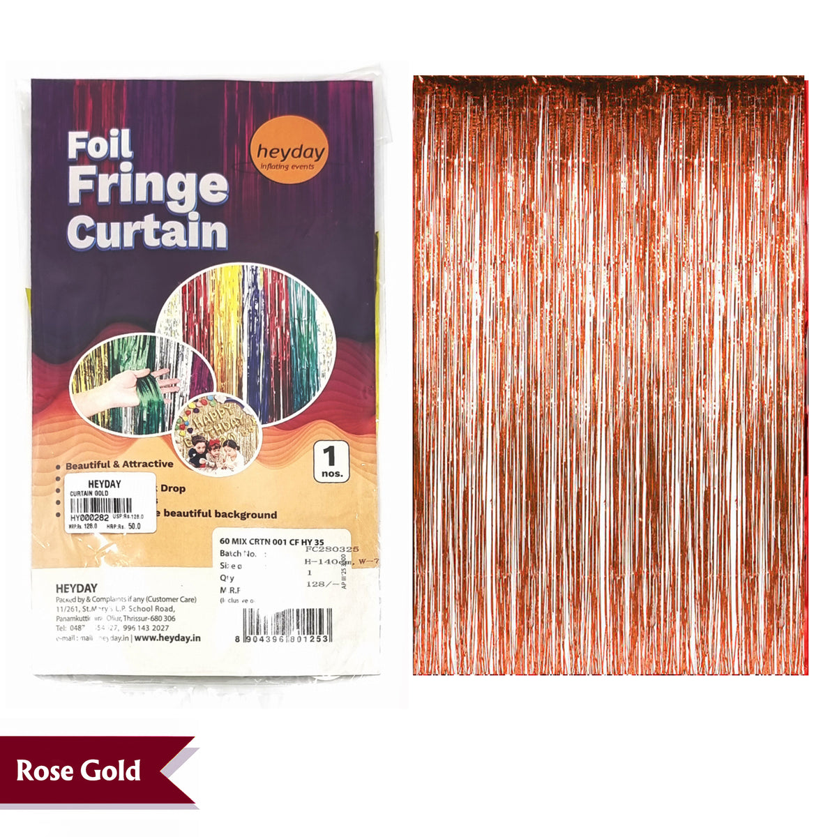 60" Foil Fringe Curtain