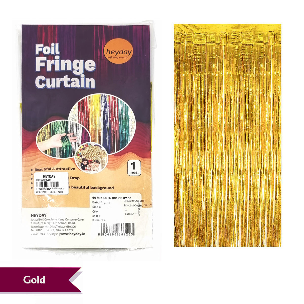 60" Foil Fringe Curtain
