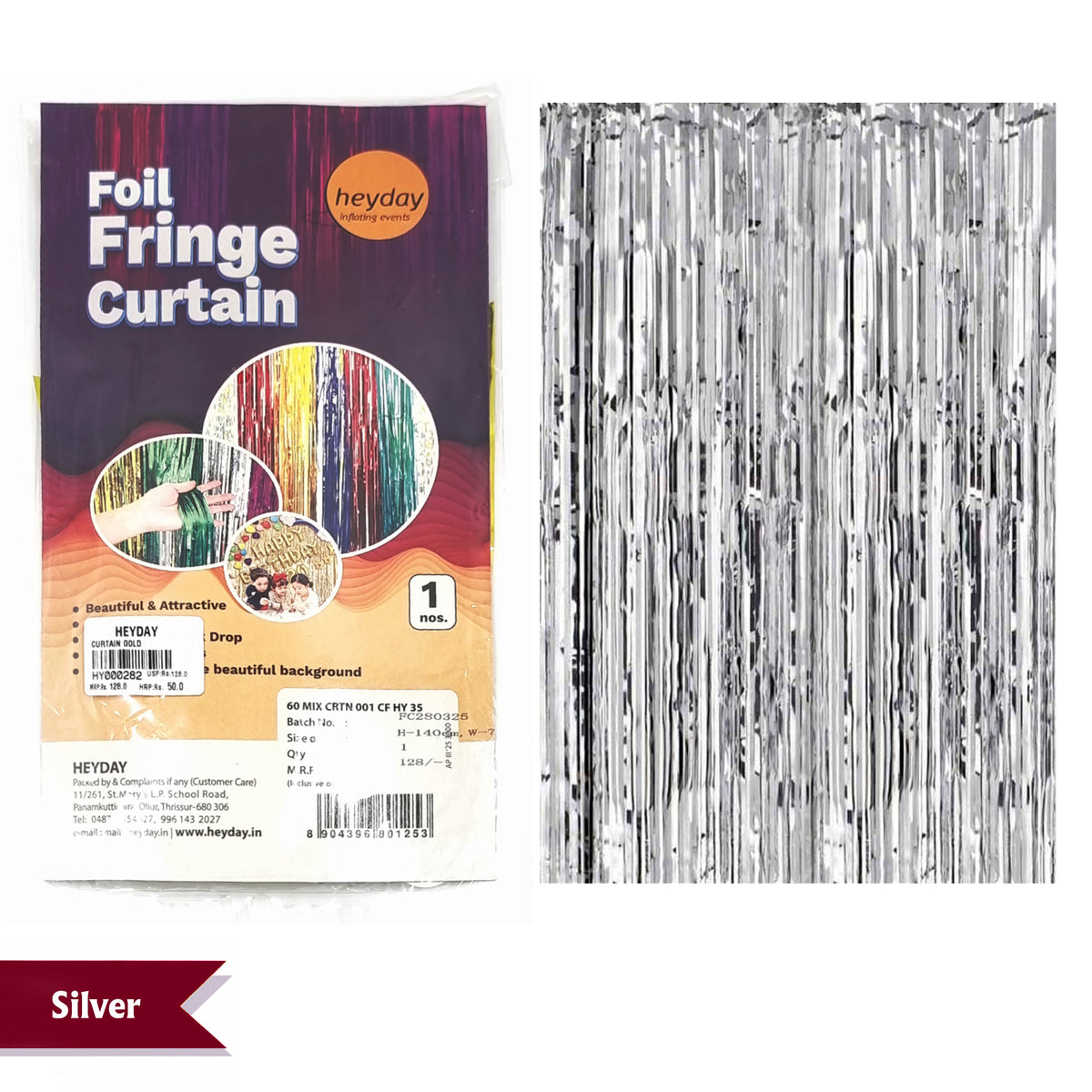 60" Foil Fringe Curtain