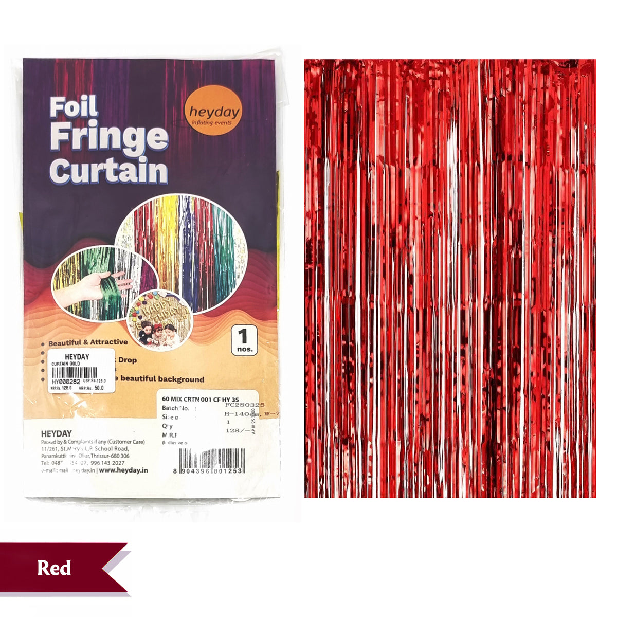 60" Foil Fringe Curtain