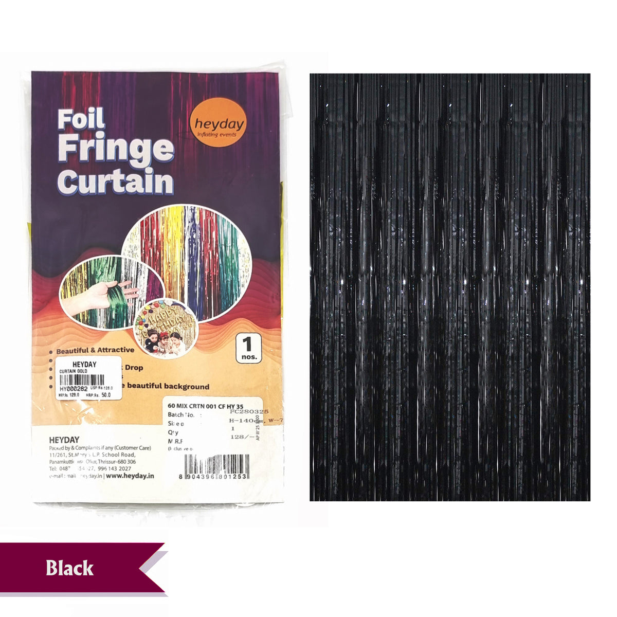 60" Foil Fringe Curtain