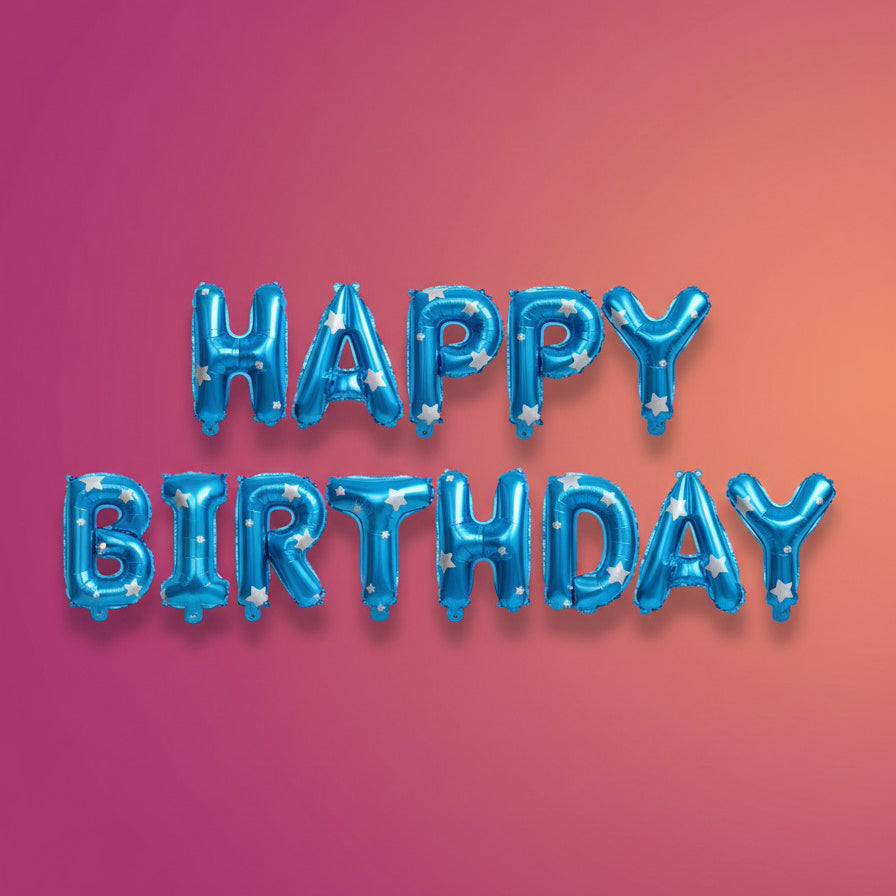 16" Happy Birthday Banner Foil Balloons