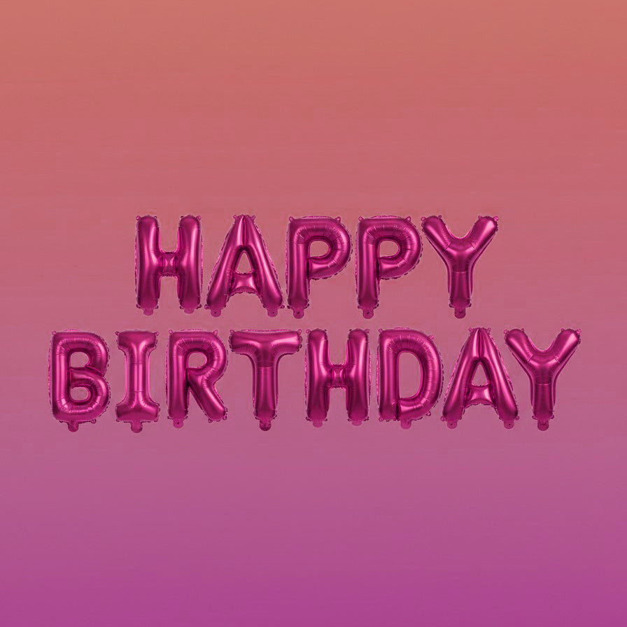 16" Happy Birthday Banner Foil Balloons