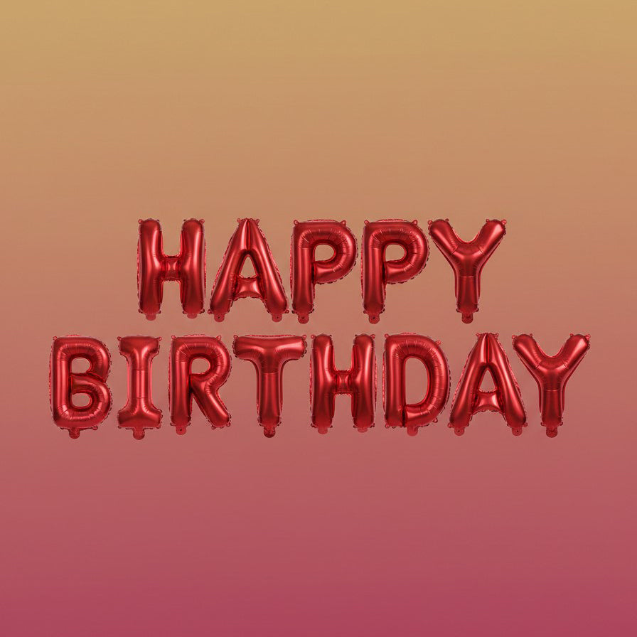 16" Happy Birthday Banner Foil Balloons