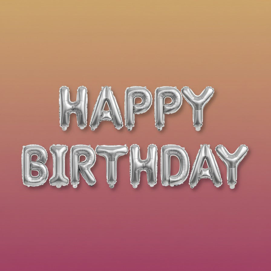 16" Happy Birthday Banner Foil Balloons