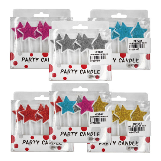 Star Candles Mixed Colour
