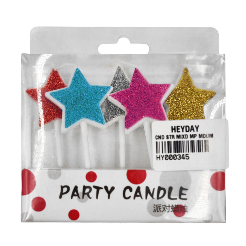 Star Candles Mixed Colour