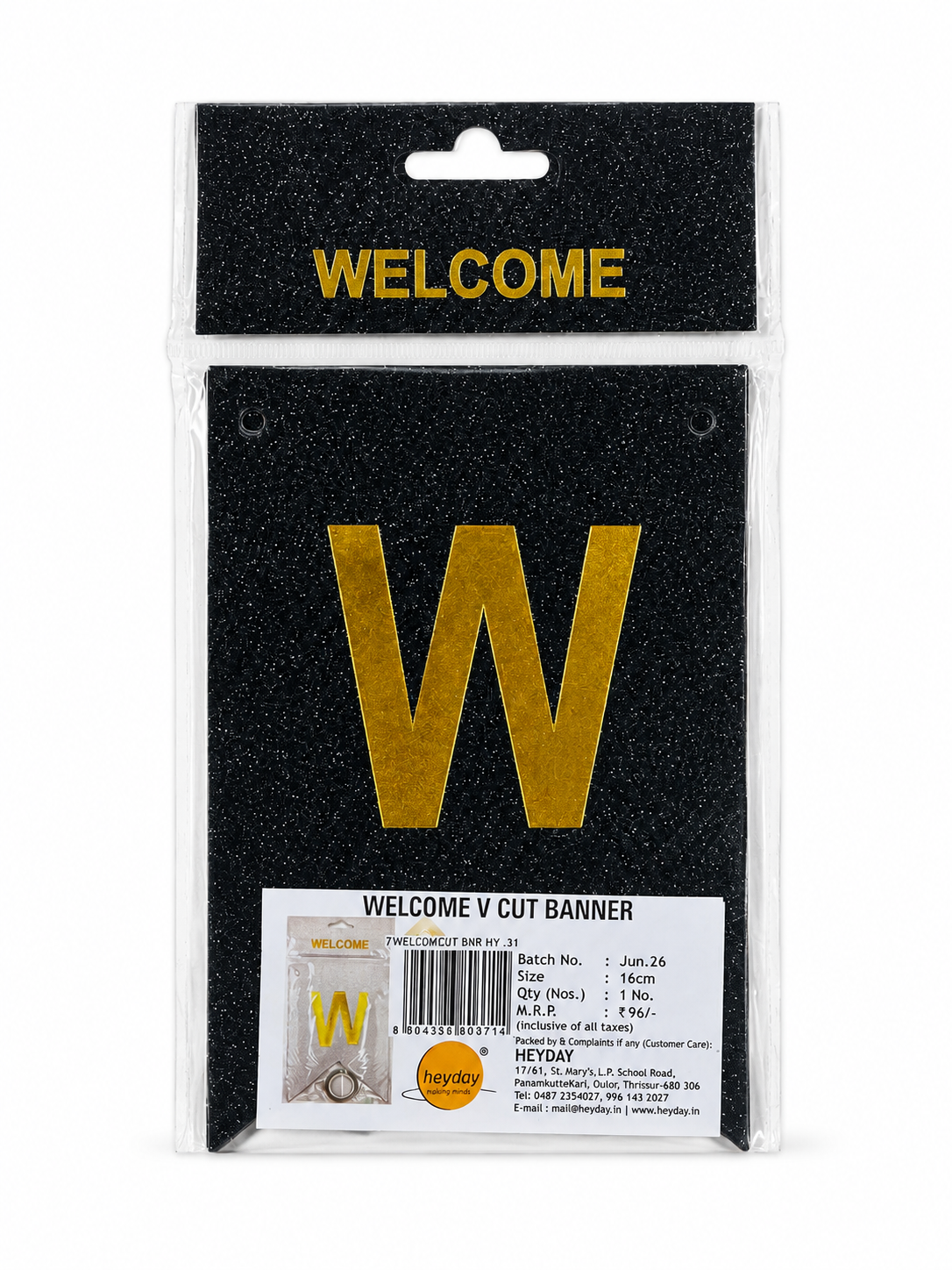 Welcome V Cut Banner