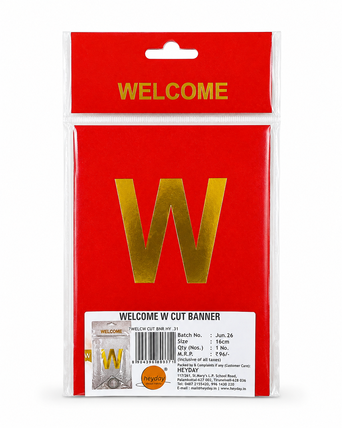 Welcome V Cut Banner