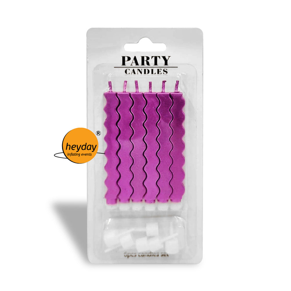Zig Zag Pillar Metal Candle