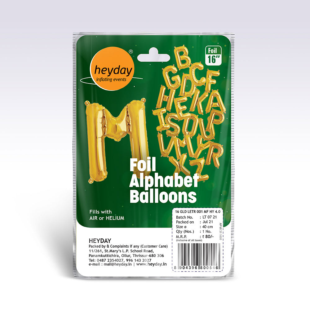 16" GOLD LETTER FOIL