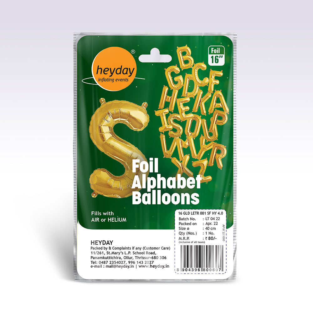 16" GOLD LETTER FOIL
