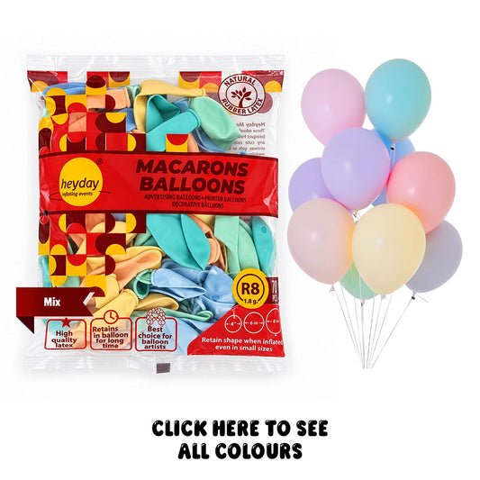 Pastel Macaron Balloons 8 Inch - 70 Nos