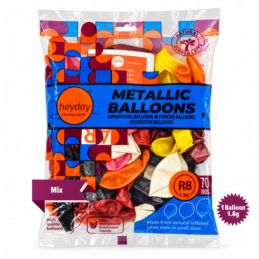 Metallic Balloons 8 Inch - 70 Nos