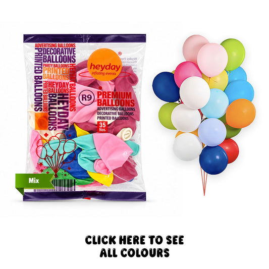 Premium Balloons 9 Inch - 35 Nos