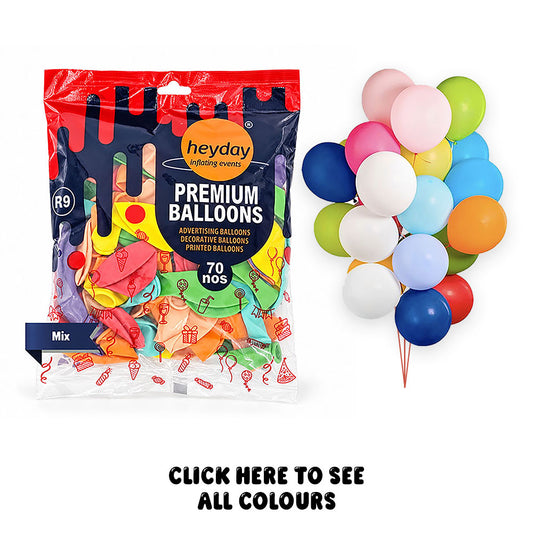 Premium Balloons 8 Inch - 70 Nos