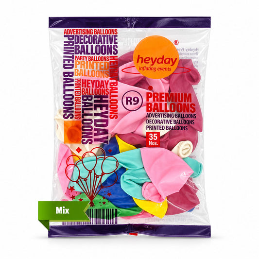 Premium Balloons 9 Inch - 35 Nos