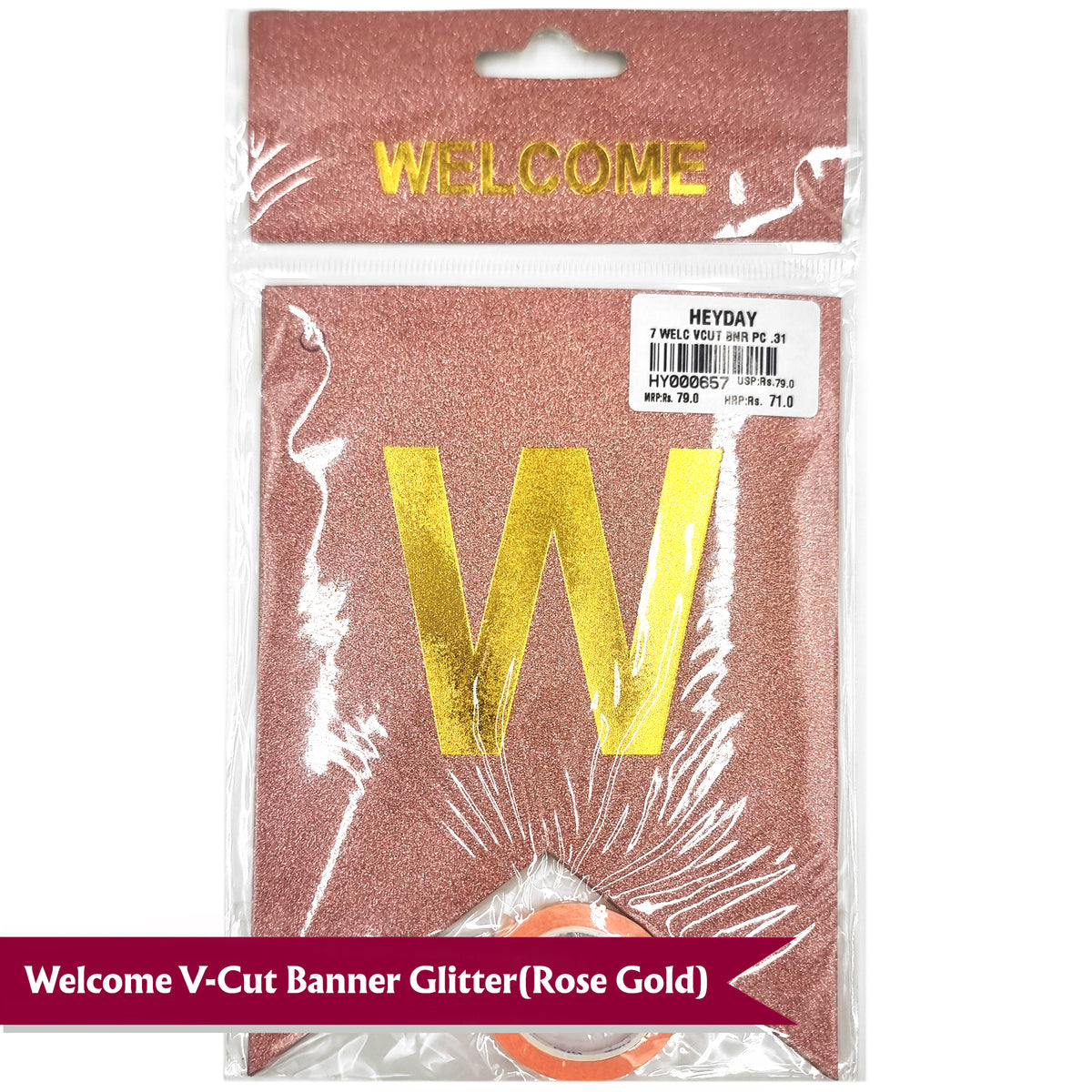 Welcome V Cut Banner