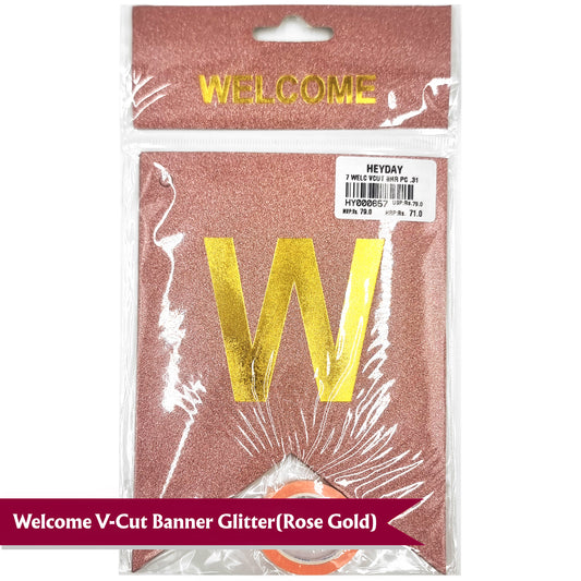 Welcome V Cut Banner