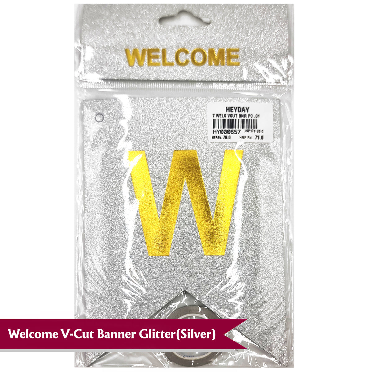 Welcome V Cut Banner