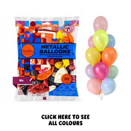 Metallic Balloons 8 Inch - 70 Nos