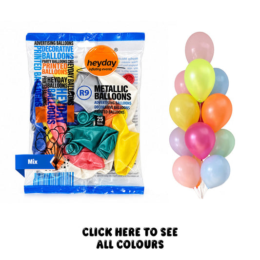 Metallic Balloons 9 Inch - 25 Nos